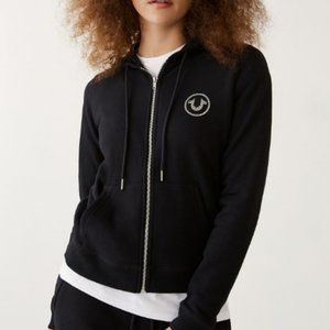 True Religion Crystal Logo Zip Hoodie